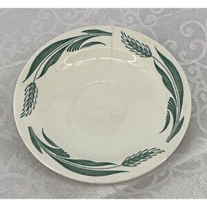 Vintage Homer Laughlin Saucer With Green Leaf Design
